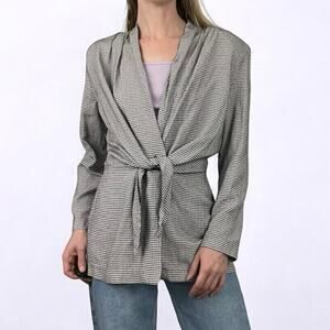 Francine Browner Vintage Black and White Gingham Blazer